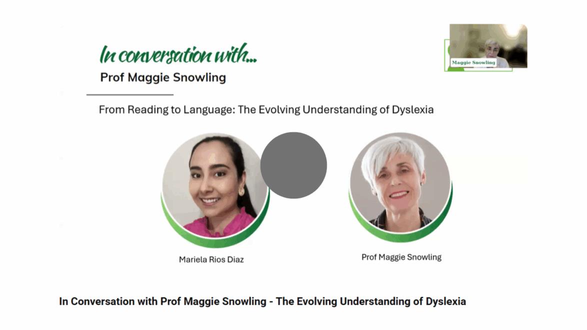 Maggie's video on oral language and dyslexia
