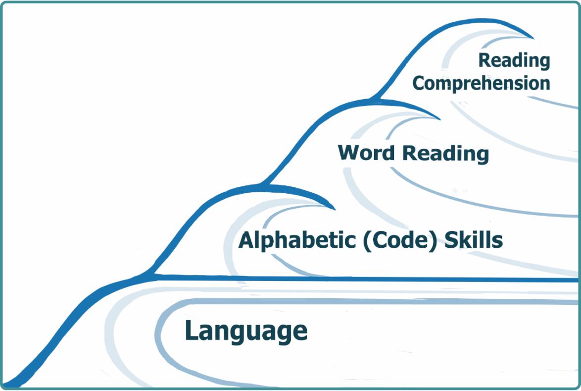Reading is Language Model wave diagram